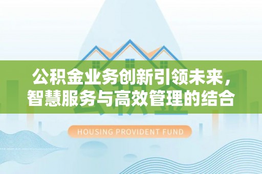 新营公积金业务创新引领未来，智慧服务与高效管理的结合