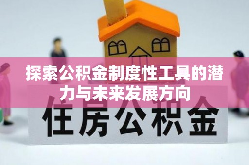 新营探索公积金制度性工具的潜力与未来发展方向