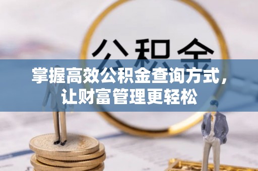 新营掌握高效公积金查询方式，让财富管理更轻松