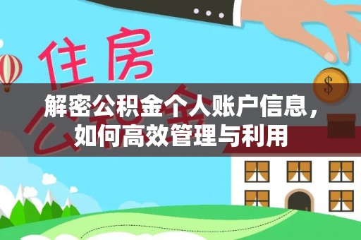 新营解密公积金个人账户信息，如何高效管理与利用
