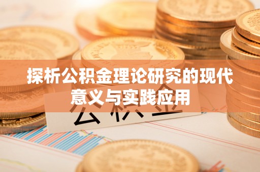 新营探析公积金理论研究的现代意义与实践应用
