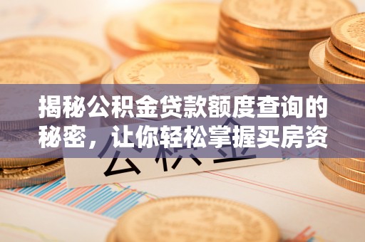 新营揭秘公积金贷款额度查询的秘密，让你轻松掌握买房资金规划