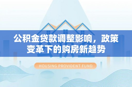 新营公积金贷款调整影响，政策变革下的购房新趋势