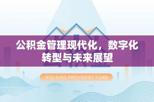 新营公积金管理现代化，数字化转型与未来展望